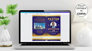 Pastor Appreciation Program Template, Editable Pastor Installation Bifold Brochure, Printable Church Bulletin Design Canva Template. TDS-10 - Etsy