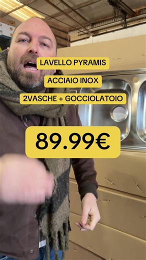 🔥Lavello Pyramis Inox🔥 116x50 cm con gocciolatoio Acciaio inox Prezzo 89.99€ #lavello #acciaio #inox