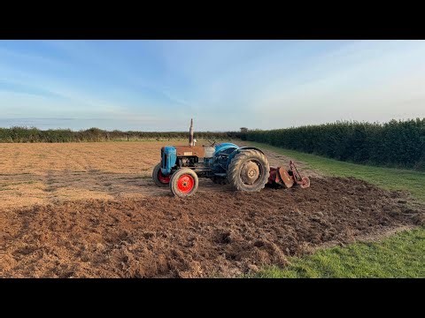 1958 Fordson Dexta - rotavating with a Howard 60”