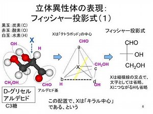第３回 糖質 Part 2 （基礎生化学）：立体異性体とフィッシャー投影式（１）