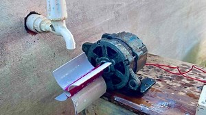 Genius way made 3000W Hydroelectric generator Using Car alternator motor | Creative Own