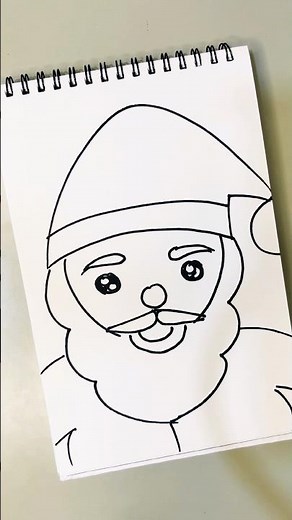 How to draw Santa Claus for beginners / Merry Christmas Drawing step by step #shorts #shortvideo