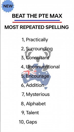 Most Repeated Spellings in pte exam 2026 | Most Repeated Spellings in pte exam 2026 #beattheptemax