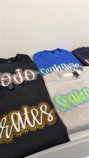 So many custom embroidery and bling sweatshirt orders went out yesterday! #customsweatshirt