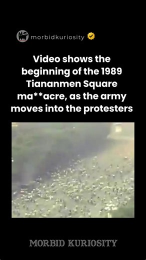 Morbid Kuriosity on Instagram: "In 1989, thousands of students and citizens gathered in Beijing’s Tiananmen Square, calling for reform and greater freedom. What began as peaceful demonstrations ended in tragedy when the government sent in troops and tanks to clear the square. Many lives were lost, though exact numbers remain unknown. The incident is forbidden to be mentioned in China to this day."