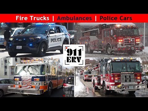 Fire Trucks, Ambulances, and Police Cars Responding Compilation | March 2023