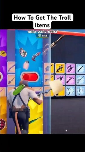 How To Get The Troll Items. Map code: 4681-2387-9493. #fortnite #fortnitexp #fortnitecreative