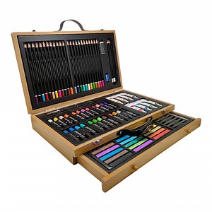 [Hot Item] Great Value, Low Price, Cheap, Art Supplies - 97PCS Artist Drawing Art Set in MDF Wooden Box