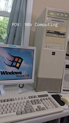 Michael on Instagram: "It's 1996 & you Startup Windows 95 . . . . #retro #asmr #nostalgia #vintage #90s"