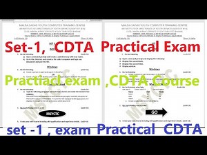 CDTA Practical exam ,SET -01 , Computer exam practical ,new computer exam 2024