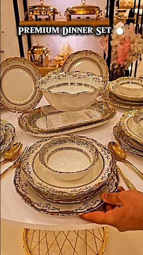 Royal Dinner Set Collection ✨ Home Decor Goals #crockery #homedecor #aesthetic #kitchen