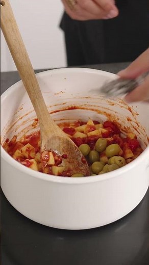 🐟 Cod with potatoes and olives #easyrecipe #lidlcuisine