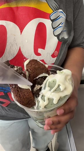 Secret menu item 🫣🫢 Mint Crunchin’ Cookie Cupfection #fyp #DQ #delicous #dairyqueen #trending