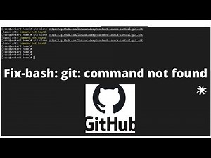 how to fix -bash: git: command not found