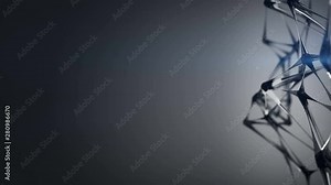 Molecular structure at the atomic level. Science fiction or modern technology concept. Seamless loop 3D render animation with depth of field 4k UHD 3840x2160 Stock Video