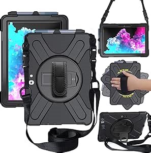 Case for Microsoft Surface Go 4 (2023) 10.5 Inch/Surface Go 3 / Surface Go 2 / Surface Go (2018), Heavy Duty Protective Case, Not Compatible with Type Cover Keyboard, Black