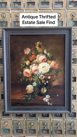 6K views · 180 reactions | This antique oil painting was a recent find at an estate sale in my area. So sorry, but this one is not going in the shop!! I just love it!! Find Whimsy Barn online at https://stan.store/whimsybarn #antiquethrifting #antiqueart #vintagehome #mysteryboxshop #etsyshop #whimsybarn | Whimsy Barn | Facebook