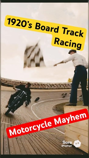 Motorcycle Mayhem 1920’s Board Track Racing #fast #racing #motorsport #Fyp #motorcycle #biker