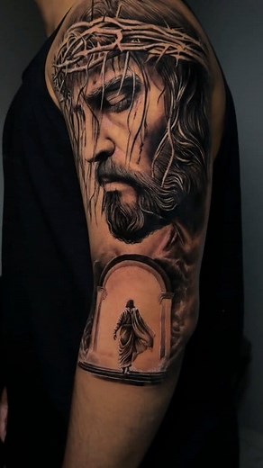 16K views · 950 reactions | Beginning of external closure. Religious Theme Jesus Christ ASMR/TATTOO #asmr #fy #jesus | Vago Tattoo | Facebook