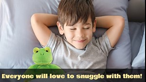 DolliBu Plush Frog Stuffed Animal - Soft Huggable Sitting Green Frog, Adorable Playtime Frog Plush Toy, Cute Rain Forest Life Cuddle Gift for Kids & Adults - 6 Inch