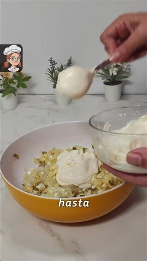 The GOURMET Russian Potato Salad 👑 with White Tuna (no carrots or peas) #Shorts #cooking