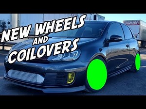 Slamming my MK6 GTI on NEW Alzor wheels from ECS Tuning and Lowering on Raceland Coilovers