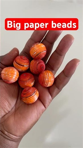 Big round paper beads #roundpaperbeads