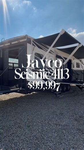  USED FIFTH WHEEL SALE! DON’T MISS OUT!  Used 2023 Jayco Seismic Luxury Series 4113 Toy Hauler Fifth Wheel Sale Price $99,997! Payments as low as $632/mo. Call Now! 575-523-0715 Visit us today or view online https://www.hwhrv.com/product/used-2023-jayco-seismic-luxury-series-4113-3289880-26 Stock# 36123 #holidayworldrv #holidayworldoflascruces #aworldofdifference #usedtoyhaulerfifthwheel #rvliving #rvtravel #adventureawaits | Holiday World RV | Facebook