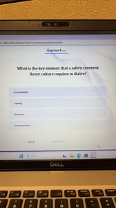 What is the key element that a safety-centered Army culture req... | Filo