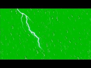 Thunderstorm lightning Rain Green screen effects HD video Footage
