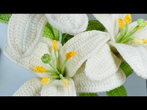 Crochet Lily Flower with Bud