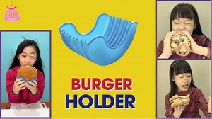 1.5M views · 6.4K reactions | Burger  Lover? Beat the mess with Burger Holder. *this is a fun family honest review + rating video 殺 | Pakupakiss | Facebook