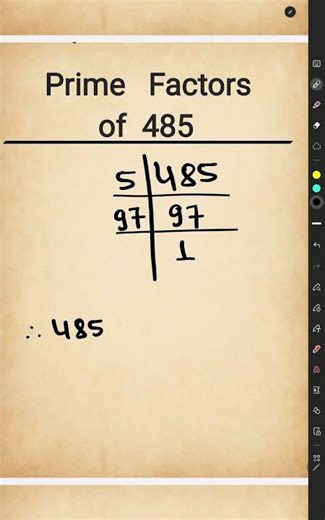 Prime Factors of 485 l Prime Factorization of 485