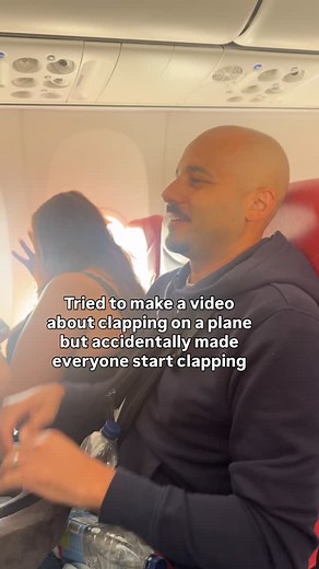 34K views · 596 reactions | Trend setter over here #clapping #plane #holiday Clapping on a plane, what we saying? | Eray Beyi | Facebook