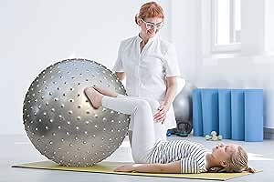 Large Sensory Massage Ball for Kids, 33.5" 85CM Bouncy Exercise Balls, Big Inflatable Balls with Tactile Spikes, Outdoor Play Yoga Balls, Large Beach Ball (2 Set Grey)