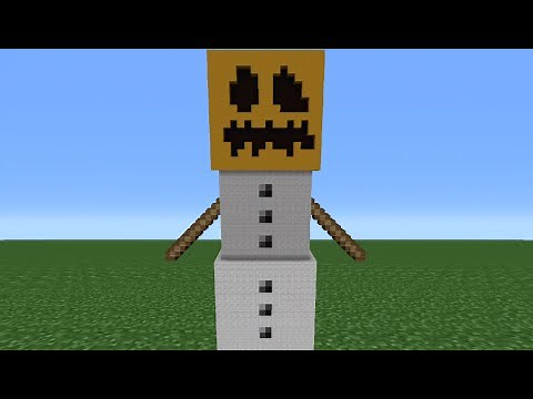 Minecraft Tutorial: How To Make A Snow Golem Statue