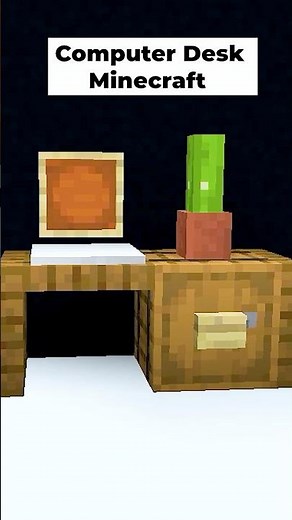Modern Minecraft computer desk idea 💻#minecraftshorts