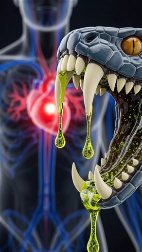 How Snake Venom Shuts Down Your Body (3D Animation) 🐍 #science #health #facts #insidethebody #viral