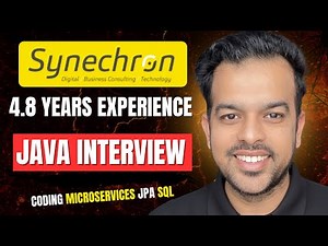 Java Interview Questions Asked at Synechron (4.8 Years Experience)