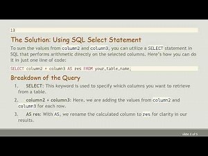 How to Sum Values in SQL Columns for Each Row Effectively