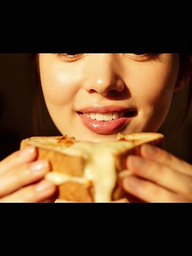 ASMR Lava Sandwich Bite | Relaxing Eating Sounds | Soft Whisper & Cheese Pull in 8 Seconds