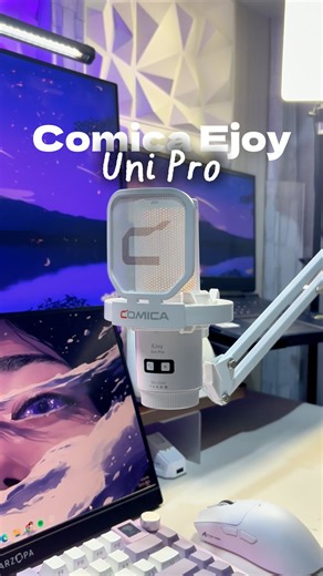 Unboxing the COMICA EJoy Uni Pro ⚡ Features: • Groundbreaking studio mic with an integrated wireless module • Wired/wireless dual modes for total flexibility • Pro-grade 48kHz/24bit recording quality • Built-in sound card — true plug & play • Gain control, real-time monitoring, one-key denoise & muting • Dynamic RGB lighting with 4 signature effects • USB-C digital output for phones & computers 🎥 Thanks to: @izfztech #COMICA #setup #gaming #streaming #podcast #streaming #livestreaming #RGB #pro
