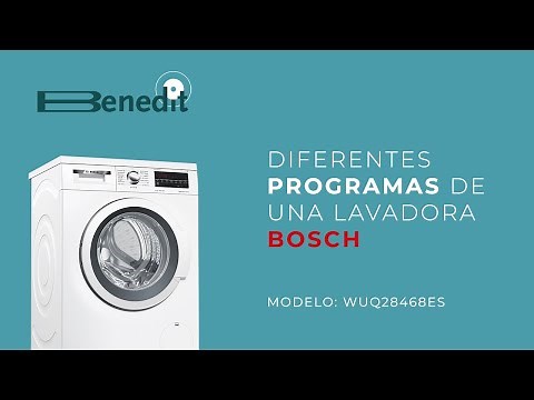 FUNCIONAMIENTO LAVADORA BOSCH SERIE 6