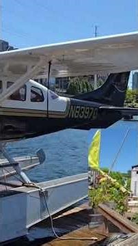 How the SEAPLANES FLOAT and fly on the water in the lake in Seattle US