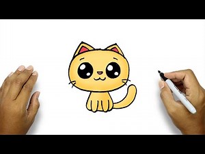 How To Draw A Cat Face Step By Step | Cute Cat Drawing