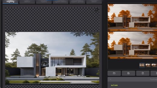 【AI设计课】19_SD-效果图改变季节