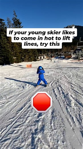 Lauren Paige - Ski Instructor on Instagram: "Do your ski kids know the mountain responsibility code? Do you? Here's how we stopped one behavior that violated a few rules on that code: coming in hot to lift lines. Especially on bluebird midweek days, my 5-year-old had a couple close calls where he zoomed in to empty lift lines entirely too fast and ended up grabbing the line ropes or barriers to stop himself. Big no no! 🙅‍♀️ The mountain responsibility code requires us to ski in control and obey