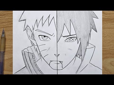 How to draw Naruto vs Sasuke | Naruto and Sasuke step by step | easy tutorial