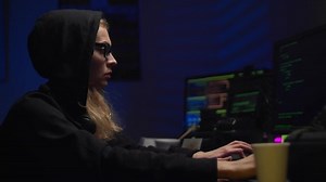 Hacker Working Data Code Dark Room Stock Footage Video (100% Royalty-free) 1046312917 | Shutterstock