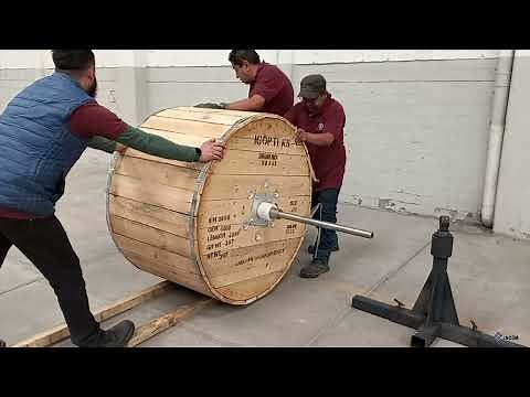 Instalación de soporte para bobinas de cable de fibra óptica marca METALiCO